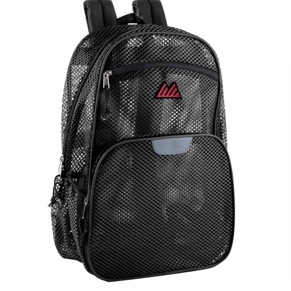 Summit Ridge Black Mesh Reflective Backpack NWT